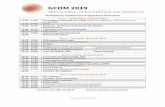 Preliminary Conference Programme Overview - gcom2019.org · Preliminary Conference Programme Overview Berlin | Wednesday, 27 March 2019 10:00 - 12:30 Pre-congress pathology workshop: