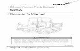 Off-road Rubber Track Dumper S25A - eberle-hald · Original Instructions (in English) Off-road Rubber Track Dumper S25A Operator's Manual 3670 5601 004 Read this manual completely