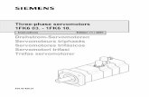 Three-phase servomotors - Siemens AG · Three-phase servomotors 1FK6 03. - 1FK6 10. Instructions Edition 11 / 2001 Drehstrom-Servomotoren Servomoteurs triphasés Servomotores trifásicos