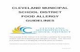 CLEVELAND MUNICIPAL SCHOOL DISTRICT FOOD ALLERGY GUIDELINES · Revised April 2014 CLEVELAND MUNICIPAL SCHOOL DISTRICT FOOD ALLERGY GUIDELINES The purpose of this manual is to provide