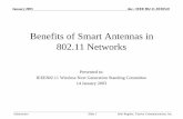 Benefits of Smart Antennas in 802.11 Networks · January 2003 Slide 1 John Regnier, Tantivy Communications, Inc. doc.: IEEE 802.11-03/025r0 Submission Benefits of Smart Antennas in