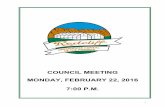 COUNCIL MEETING MONDAY, FEBRUARY 22, 2016 7:00 P.M. … · monday, february 22, 2016 – 7:00 p.m. redcliff town council chambers . agenda item recommendation . 1. general ... 79349