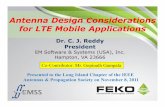 Antenna Design Considerations for LTE Mobile Applications · Dr. C. J. Reddy President EM Software & Systems (USA) ... “Compact Dual-Band Monopole Antenna for LTE Mobile Phones”,