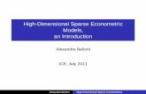 High-Dimensional Sparse Econometric Models, an Introductionice.uchicago.edu/2011_presentations/29_Belloni/Sparse_Lecture_ICE... · High-Dimensional Sparse Econometric Models, an Introduction