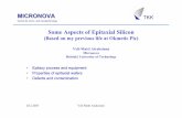 Some Aspects of Epitaxial Silicon - Fermilabepp.fnal.gov/DocDB/0000/000013/001/06_Veli-Matti_Airaksinen.pdf · Some Aspects of Epitaxial Silicon (Based on my previous life at Okmetic