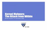 Kernel Malware: The Attack from Within - F-Secure · Kernel Malware “Kernel malware is malicious software that runs fully or partially at the most privileged execution level, ring