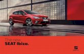 The new SEAT Ibiza. · • Leather handbrake • Net on central console passenger • FR sports seats • Leather gear-knob decorative inserts /Bag stitching in Red • Split & foldable