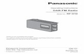 Operating Instructions - Panasonic · DAB/DAB+ BAND III 5A to 13F (174.928 MHz to 239.200 MHz) Terminal Headphones Stereo, 3.5 mm jack (16 Ω) Speaker Full range 10 cm (4 Ω) Output
