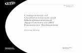 Comparison of Unidimensional and Multidimensional ... · Research Report Comparison of Unidimensional and Multidimensional Approaches to IRT Parameter Estimation Jinming Zhang October