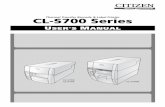 Thermal Transfer Barcode & Label Printer CL-S700 Series · CL-S700 Series Thermal Transfer Barcode & Label Printer USER'S MANUAL CL-S700 CL-S703 CL-S700R