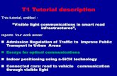 T1 Tutorial description - iaria.org · II Work Area: Essays for optical communications Schematic diagram of the transducers essays. An indoor, line-of-sight visible light communication