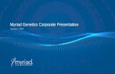 Myriad Genetics Corporate Presentation - Amazon Web Services · ©2019 Myriad Genetics, Inc. All rights reserved.. Forward Looking Statement Some of the information presented here