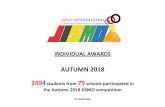 INDIVIDUAL AWARDS - jismo-educational.com · © JISMO 2018 INDIVIDUAL AWARDS AUTUMN 2018 2494 students from 79 schools participated in the Autumn 2018 JISMO competition