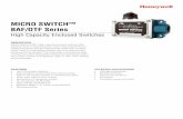 MICRO SWITCH™ BAF/DTF Series - Allied Electronics · Different. travel 0,51 mm [0.020 in] 3,05 mm ... 4 Manual, palm button Actuator ... MICRO SWITCH™ BAF/DTF Series High Capacity
