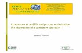 Acceptance at landfills and process optimization: the ... · Federico Valentini Acceptance at landfills and process optimization: the importance of a consistent approach