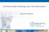 Cement paste rheology and microstructure - Schleibinger Maurizio Bellotto . 2 open questions •what is the origin of cohesion of cement paste? •what are the phenomena which cause