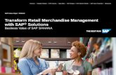 Transform Retail Merchandise Management with SAP Solutions · • Back-end system determines personalized product recommendations based on consumer history, peer groups, trends, and