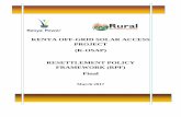 KENYA OFF-GRID SOLAR ACCESS PROJECT (K-OSAP) …kplc.co.ke/img/full/1BGtmRUTzBrf_KOSAP RPF revised_22-3-17.pdf · (K-OSAP) RESETTLEMENT POLICY FRAMEWORK (RPF) Final ... PIM Project