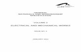 ELECTRICAL AND MECHANICAL WORKS · VOLUME 3 ELECTRICAL AND MECHANICAL WORKS (CONTINUED) ... Issue No. 5, Volume 4 – Electrical & Mechanical Works Table of Contents 1/13 January