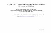 O/o Dy. Director of Airworthiness Bhopal, DGCAdgca.nic.in/tenders/BhopalTender_240816.pdf · Page 1 of 36 O/o Dy. Director of Airworthiness Bhopal, DGCA NOTICE INVITING TENDER FOR