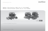 Wilo-VeroLine-IPL (1,1-7,5 kW) Wilo-VeroTwin-DPL (1,1-7,5 kW) · valores limite mínimo e máximo descritos no catálogo ou na folha de ... Manual de instalação e funcionamento