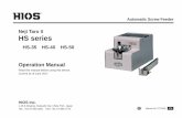 Neji Taro II HS series - HIOS · Automatic Screw Feeder Neji Taro II HS series HS-35 HS-40 HS-50 Operation Manual Read this manual before using this device. Current as of June 2017