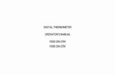 DIGITAL THERMOMETER OPERATOR'S MANUAL RS53 206 … · OPERATOR'S MANUAL RS53 206-3744 RS55 206-3750 ... manual and protective holster. RS53Eng ... (0.1% reading + 1.6°F)