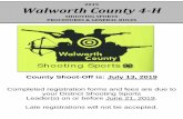 2019 Walworth County 4-H - walworth.extension.wisc.edu · 3 GENERAL RULES (continued) 13. Contestants are responsible for providing their own equipment, including ammunition and arrows.