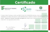 O Instituto Federal Catarinense certifica que BRUNO MAIA ...· O Instituto Federal Catarinense certifica