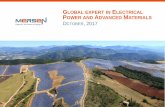 GLOBAL EXPERT IN ELECTRICAL POWER AND ADVANCED … · 2 mersen –november 2017 mersen: our mission we develop the best technologies for the industries of the future we provide industrial