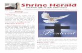 Shrine Herald on page 3 ... Shrine Herald Royal Oak, MI “We proclaim Jesus as Lord and ourselves as servants for His sake.” June 12, 2011 Pentecost Sunday Father Prus In two weeks,