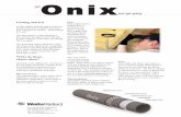 Onix - jupiterheating.com · Onix is a flexible tubing specifically engineered and manufactured for use in radiant floors or as hydronic supply and return tubing. The unique chemical