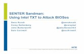SENTER Sandman: Using Intel TXT to Attack BIOSesconference.hitb.org/hitbsecconf2014kul/materials/D1T1 - SENTER... · | 13 | Myth meets reality 2 ! In April 2014 at Syscan[29], we