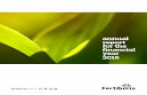 annual report for the financial year - Fertiberia · annual report for the ffinancial year 20167 chairperson’s letter 01. ... ETRHB Haddad, acquiring as it has 17% of the share