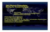High Efficiency Photovoltaics: Meeting the Terawatt Challenge .High Efficiency Photovoltaics: Meeting