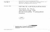 IMTEC-91-3 Space Operations: NASA Is Not Archiving All ... · 1968-1987, 18 had not sent any data to the archival facility. NASA offi- cials attributed the archival shortfalls to