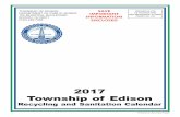 (732) 248-7288 EDISON, NJ 08817 100 MUNICIPAL BOULEVARD ... Do I/calendar.pdf · township of edison department of public works 100 municipal boulevard edison, nj 08817 (732) 248-7288