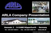 ARLA Presentation (English) - Apa-kandt.plapa-kandt.pl/wordpress/wp-content/uploads/2015/05/ARLA-Machine... · Page 2 - ARLA-Presentation ARLA –A Company Introduction … ARLA Maschinentechnik