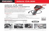 micro CA-300 Inspection Camera - Amazon Web Services · Speaker, Mic, Head Set Jack, AC Power Input Diagnostic Product Family Cameras 1 37888 micro CA-300 Inspection Camera 2 36738