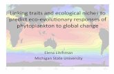 Linking&traits&and&ecological&niches&to& predicteco9evolu ... · Log cell volume µ m 3) Cyclotella ... Potential diversity changes due to shifts in thermal niches"! Dispersal& Chust&etal.&Glob&