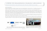 CHEM 334 Quantitative Analysis Laboratory · broad types: atomic absorption spectroscopy (AAS), atomic emission spectroscopy (AES) and atomic fluorescence spectroscopy (AFS). These