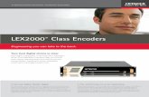 LEX2000 Class Encoders - Hitachi Kokusai · Please note that the picture quality of the encoded video depends largely on the motion and detail level of the video content. Review your