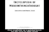 Encyclopedia Of ModernFrenchThought - philosociology.com of... · Encyclopedia of ModernFrenchThought ChristopherJohnMurray, Editor Fitzroy Dearborn An Imprint of the Taylor & Francis