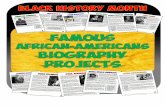 and place the following on the - Amazon S3History+Biography... · African American Biography Boxes After reading your assigned biography, cut out your box and place the following