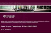 Open Access: l’esperienza di Unitn (2003-2016)r.unitn.it/filesresearch/images/download/unitn-oa-2003-2016.pdf · Birukou, Aliaksandr and Blanzieri, Enrico and Giorgini, Paolo and