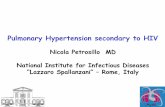 Pulmonary Hypertension secondary to HIV - Campania · Pulmonary Hypertension secondary to HIV Nicola Petrosillo MD National Institute for Infectious Diseases ... Vasocostrizione e