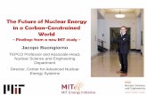 The Future of Nuclear Energy in a Carbon-Constrained World · Jacopo Buongiorno TEPCO Professor and Associate Head, Nuclear Science and Engineering Department ... H is to r ic P la