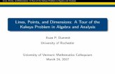 Lines, Points, and Dimensions: A Tour of the Kakeya ...dummit/docs/talk_UVM_colloquium_Kakeya.pdf · Lines, Points, and Dimensions: A Tour of the Kakeya Problem in Algebra and Analysis