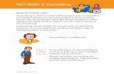 FACT SHEET 3: Counselling - Scope Australia · FACT SHEET 3: Counselling 13 Copyright © Scope (Vic) Ltd 2008 This Fact Sheet is linked to the work of the Bridging Project. The Bridging