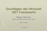 Grundlagen des Microsoft .NET Frameworks - diuf.unifr.ch · for dynamic e-business Web sites. Microsoft Exchange Server 2000. to enable. messaging and collaboration anytime, anywhere.